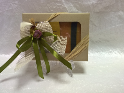 Saponetta con portasapone in ceramica